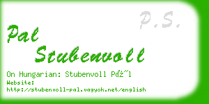 pal stubenvoll business card